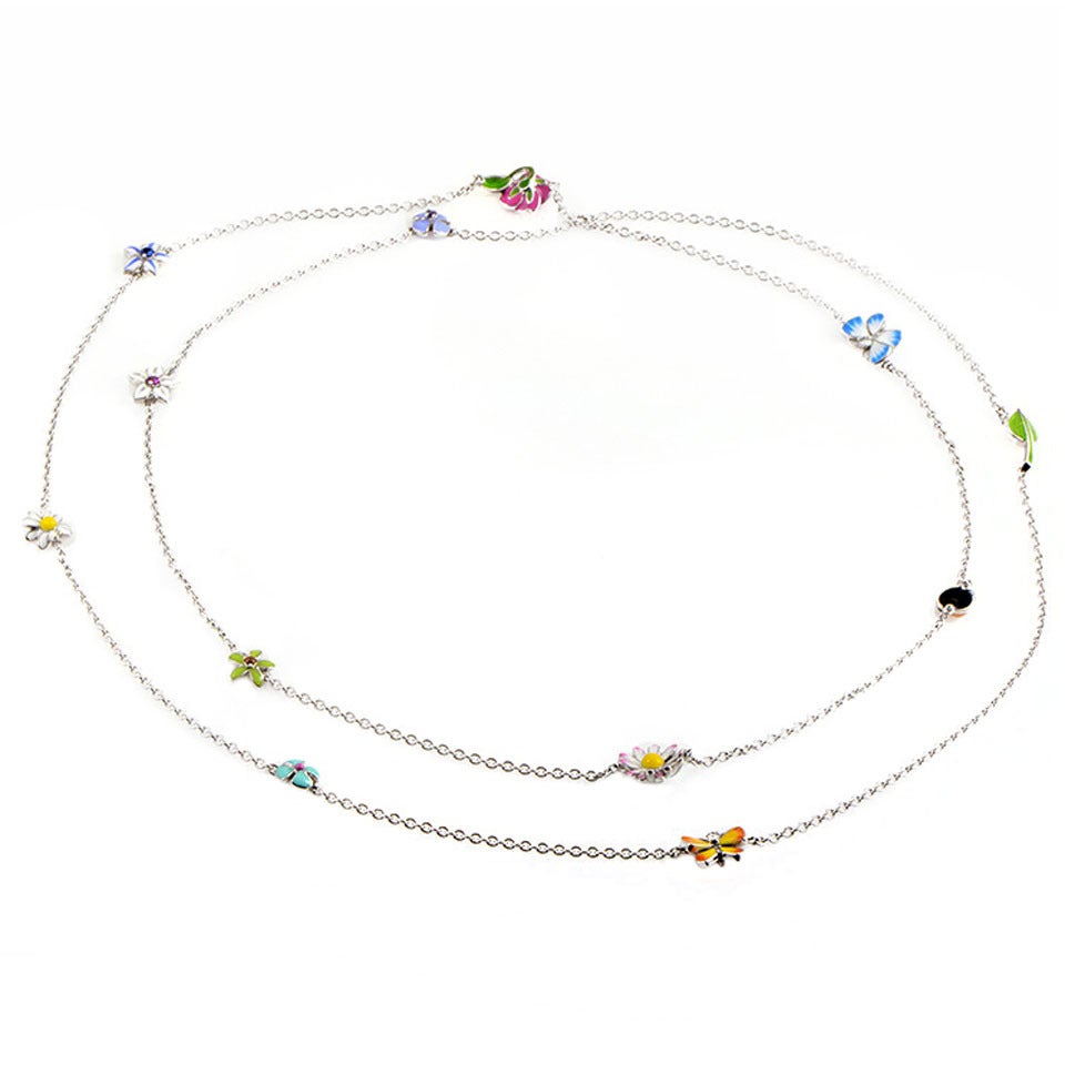 Dior Diorette Bucolic Fantasy Gemstone Gold Necklace