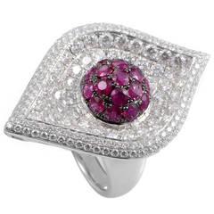 French Collection Ruby Gold Cocktail Ring 10