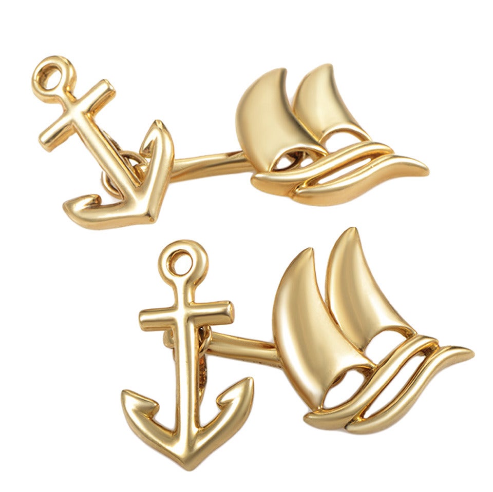 Tiffany & Co. Nautical Gold Cufflinks