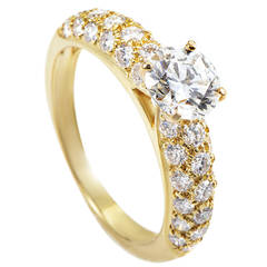 Retro Van Cleef & Arpels Diamond Gold  Engagement Ring