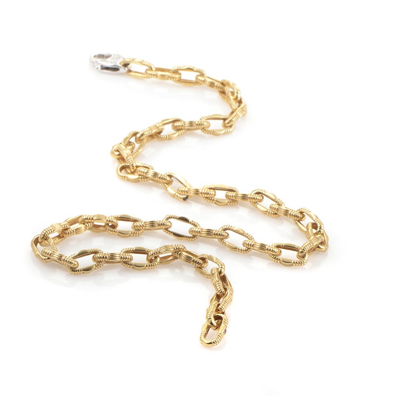 Women's Roberto Coin Appassionata Multi-Gold Link Collar Necklace