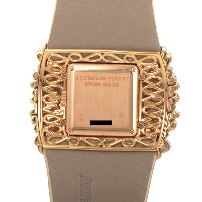 Audemars Piguet Lady's Rose Gold Diamond Set Givrine Wristwatch In New Condition In Southampton, PA