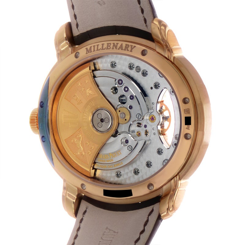 Audemars Piguet Rose Gold Millenary Automatic Wristwatch In New Condition In Southampton, PA