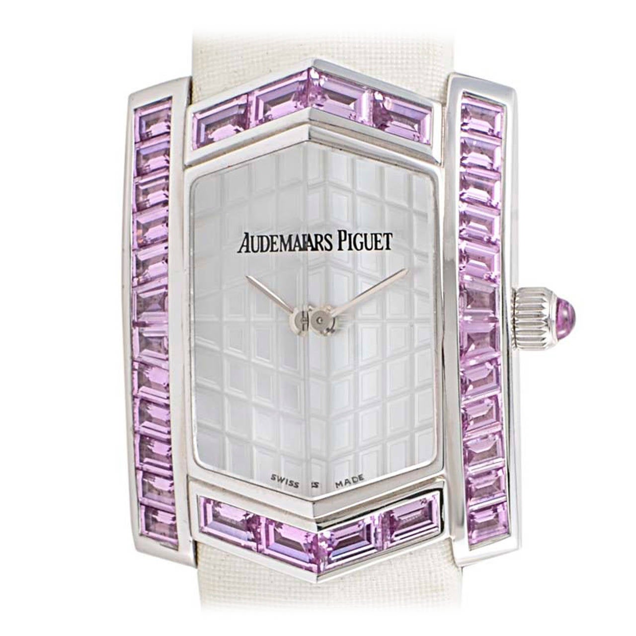 Audemars Piguet Lady's White Gold Facettes Quartz Wristwatch