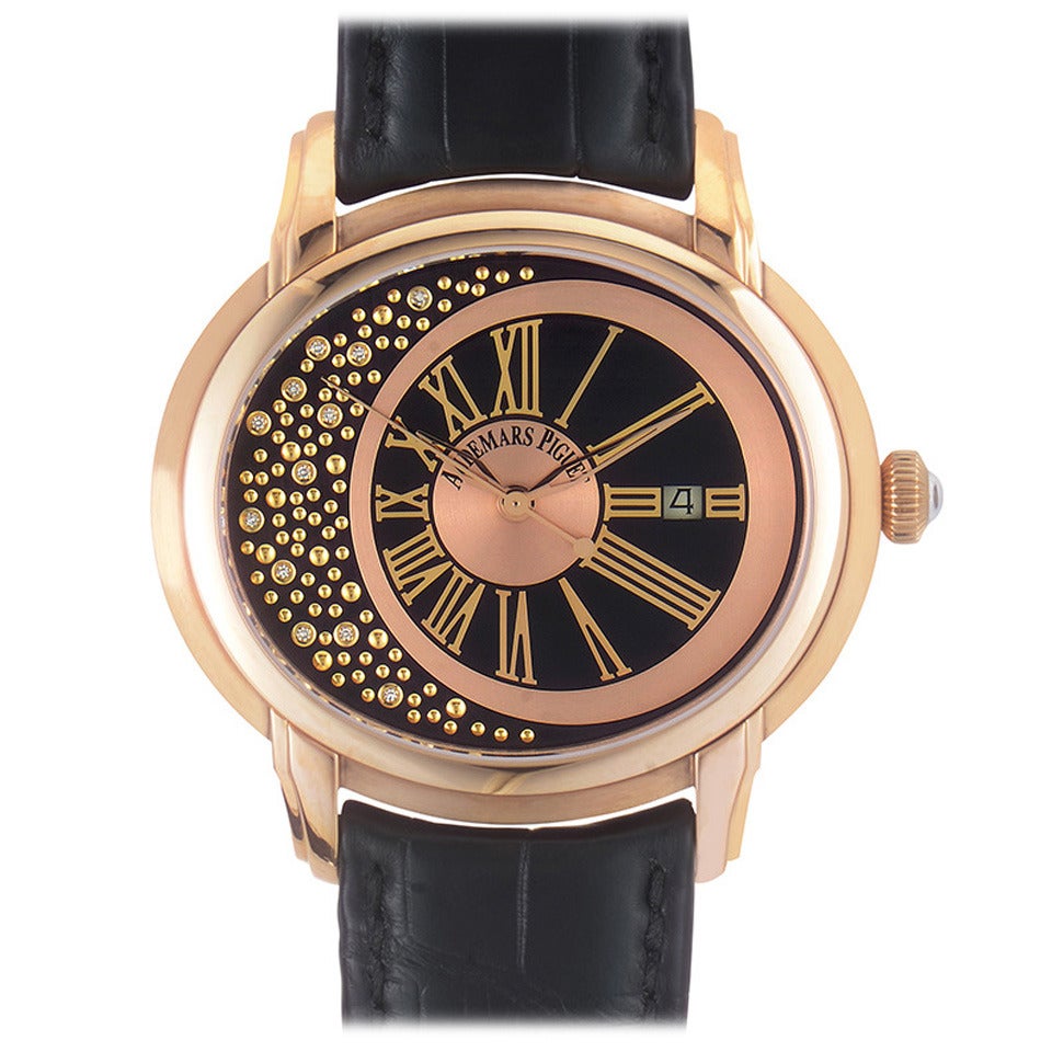 Audemars Piguet Ladies Rose Gold Millenary Morita Automatic Wristwatch