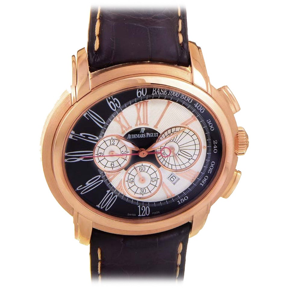 Audemars Piguet Rose Gold Millenary Chronograph Automatic Wristwatch