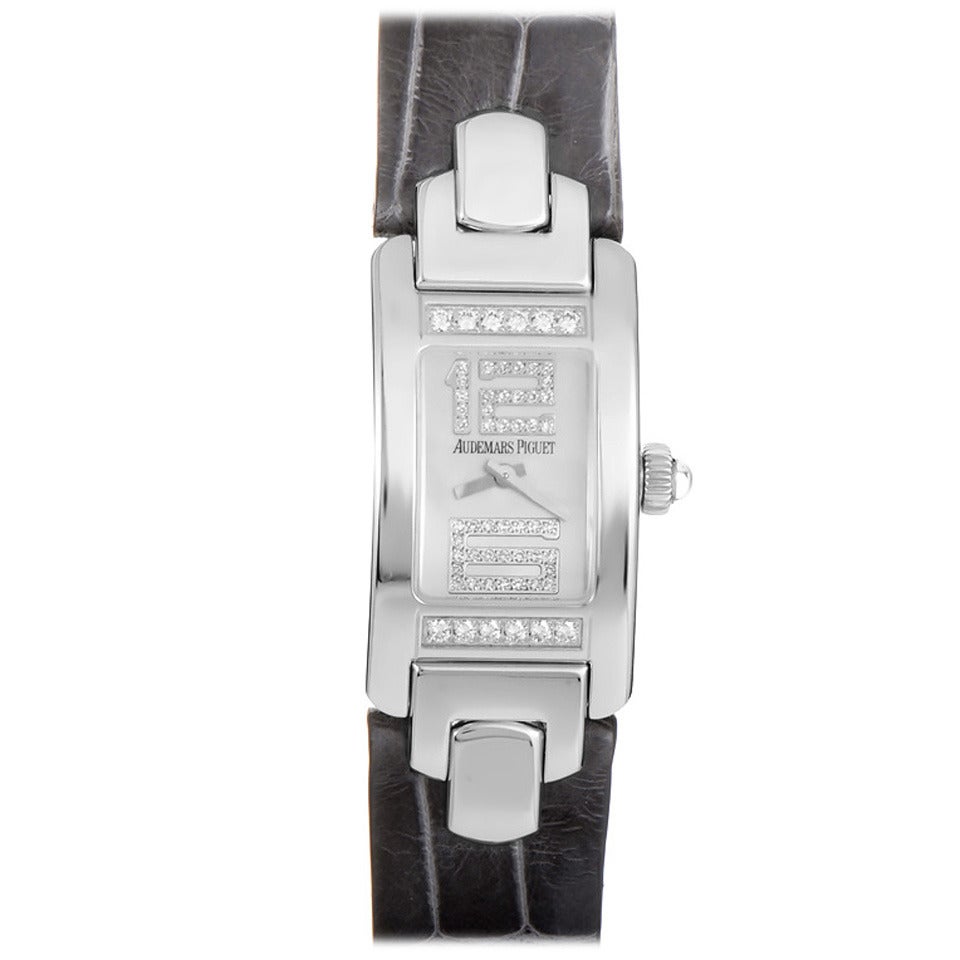 Audemars Piguet Lady's White Gold Promesse Mini Quartz Wristwatch