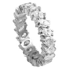 Marquise-Cut Diamond Platinum Eternity Band