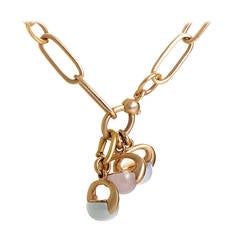 Pomellato Luna Gold Charms Halskette