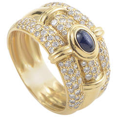 Chaumet Sapphire Diamond Gold Band Ring