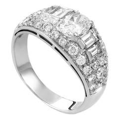 Vintage Bulgari White Gold Diamond Engagement Ring