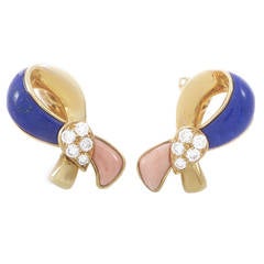 Dior Gemstone Gold Clip-On Earrings
