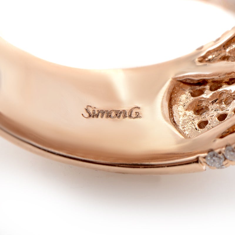 Women's Simon G. Diamond Pave Gold Dome Ring