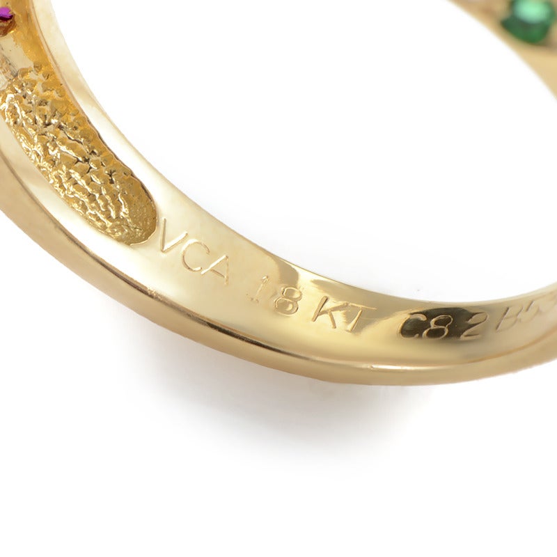 Women's Van Cleef & Arpels Precious Gemstone Gold Band Ring