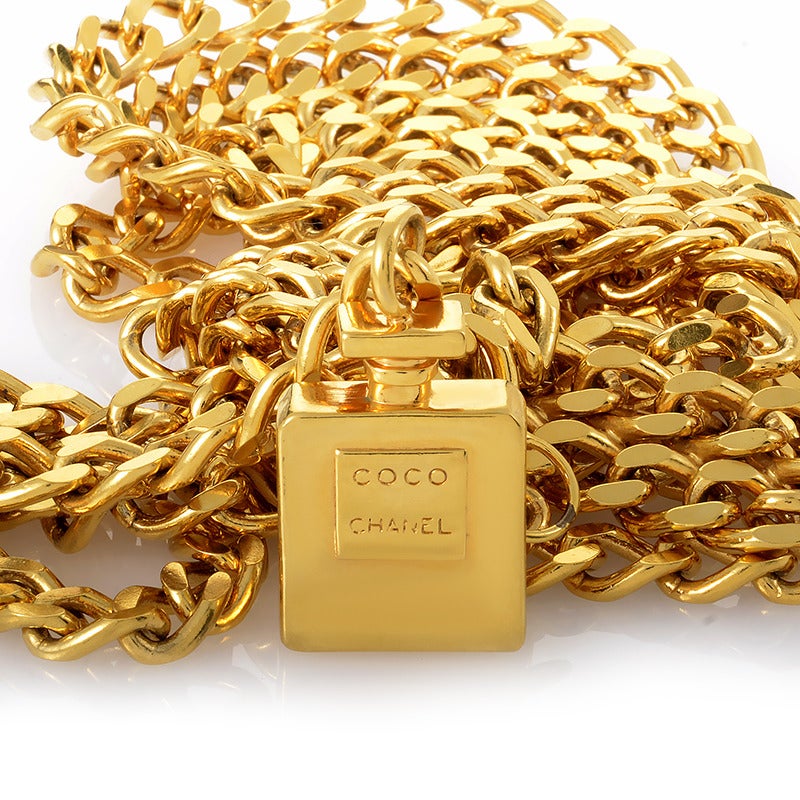 Chanel Coco Chanel Perfume Bottle Belt at 1stDibs  chanel coco first 22k, coco  chanel belt, circle chanel perfume