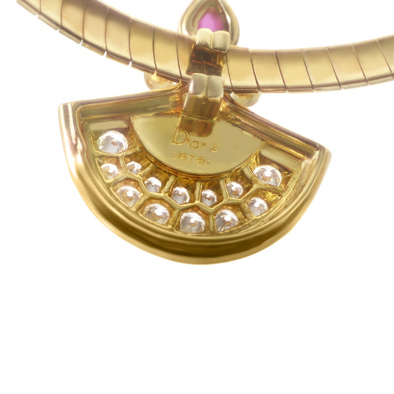 Women's Dior Mother of Pearl Gemstone Gold Necklace