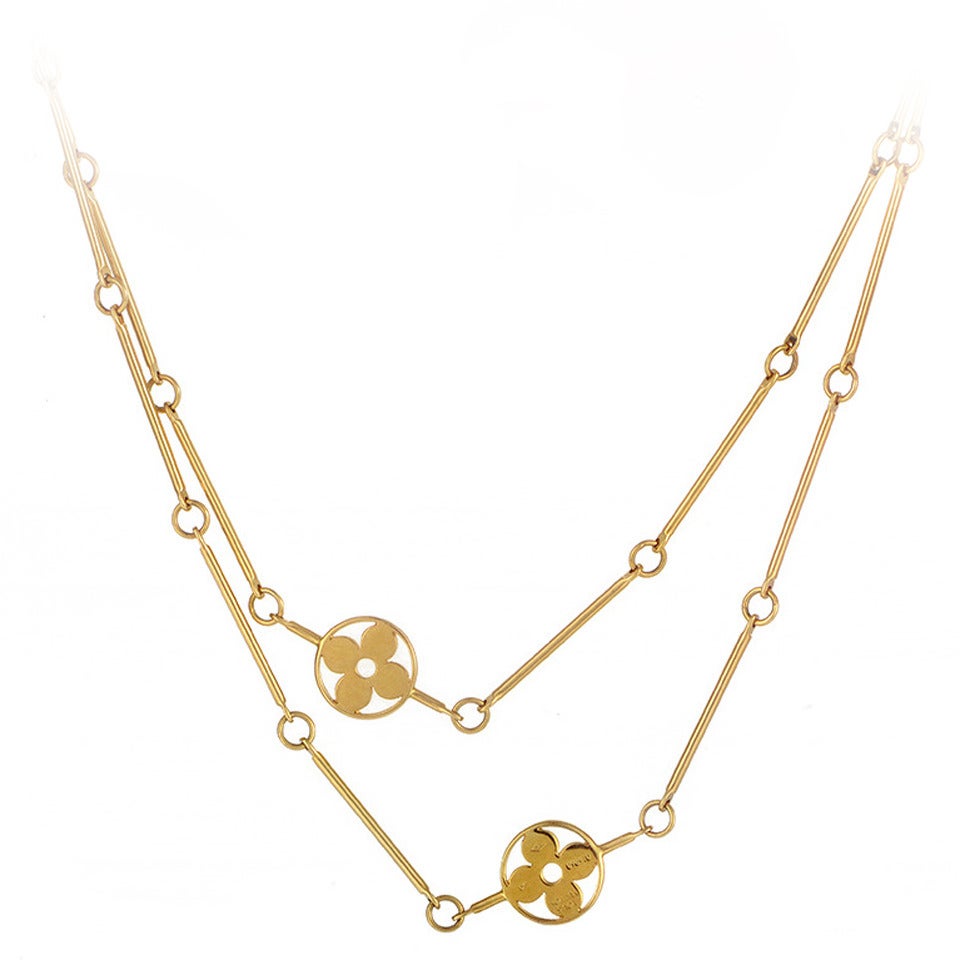 Louis Vuitton Gold Link Necklace at 1stdibs