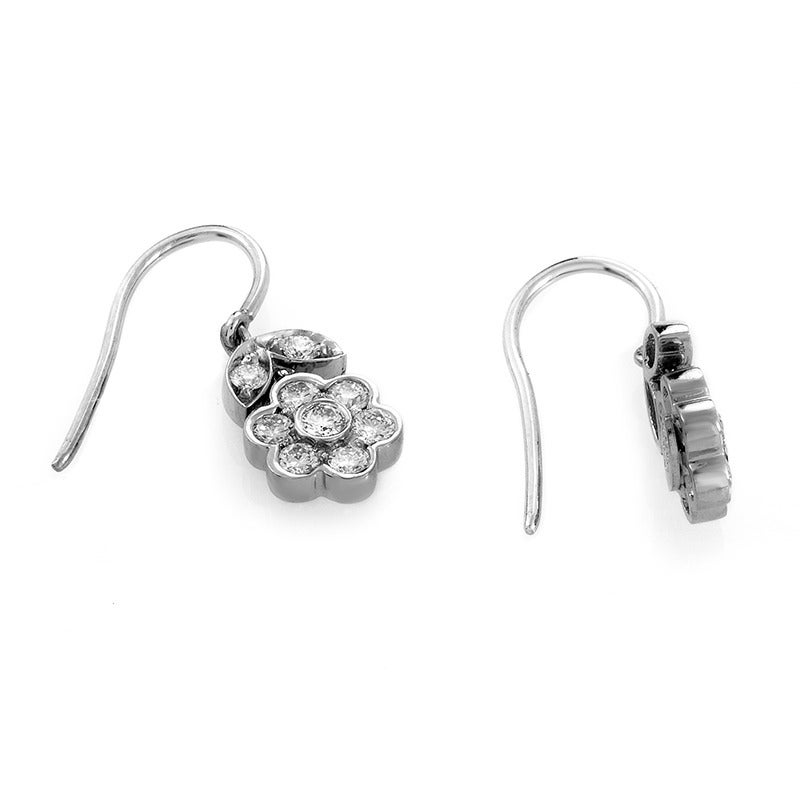 Tiffany & Co. Diamond Platinum Floral Design Jewelry Set 4