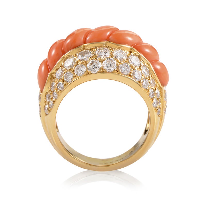 Boucheron Coral Diamond Gold Ring