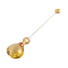 Antonini Gemstone Gold Pin 6