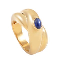 Retro Cartier Sapphire Gold Band Ring
