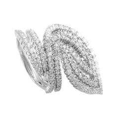 Chimento Audrey Diamond Gold Leaf Ring