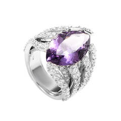 Chimento Sofia Amethyst Diamond Gold Ring