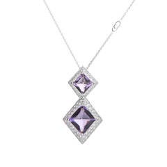 Chimento Illusione Amethyst Diamond Gold Pendant Necklace