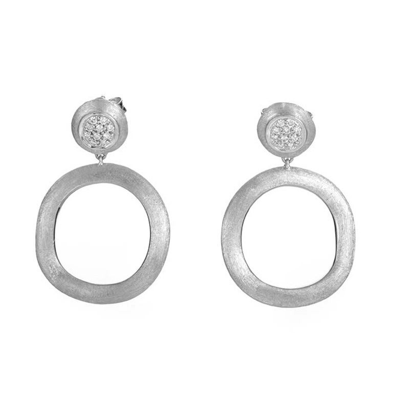 Marco Bicego Jaipur Diamond Gold Dangle Earrings