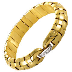 Pomellato Diamond Multi-Gold Basket Weave Bracelet