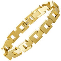 Pomellato Small Rectangular Gold Link Bracelet