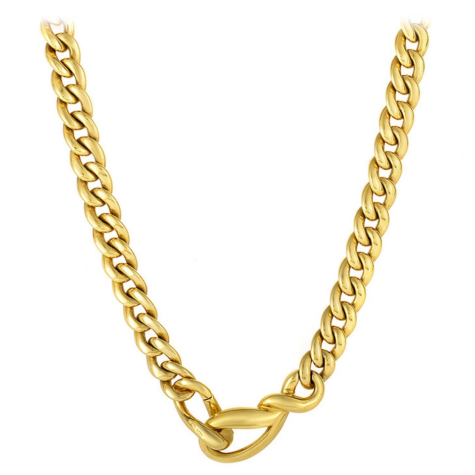 Pomellato Nudo Gold Chain Link Necklace at 1stdibs
