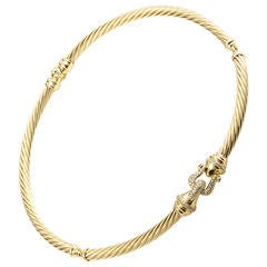 David Yurman Renaissance Ruby Diamond Gold Clasp Collar Necklace