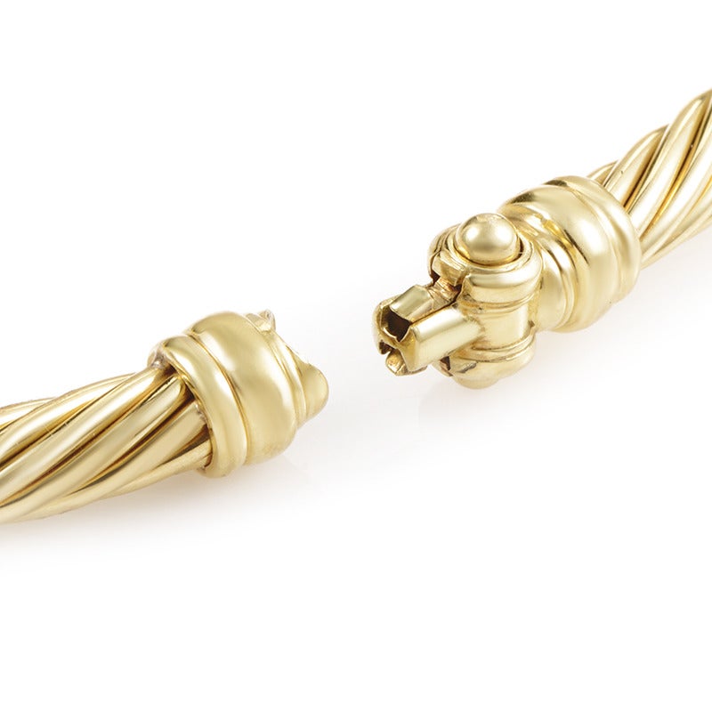 David Yurman Renaissance Ruby Diamond Gold Clasp Collar Necklace In Excellent Condition In Southampton, PA