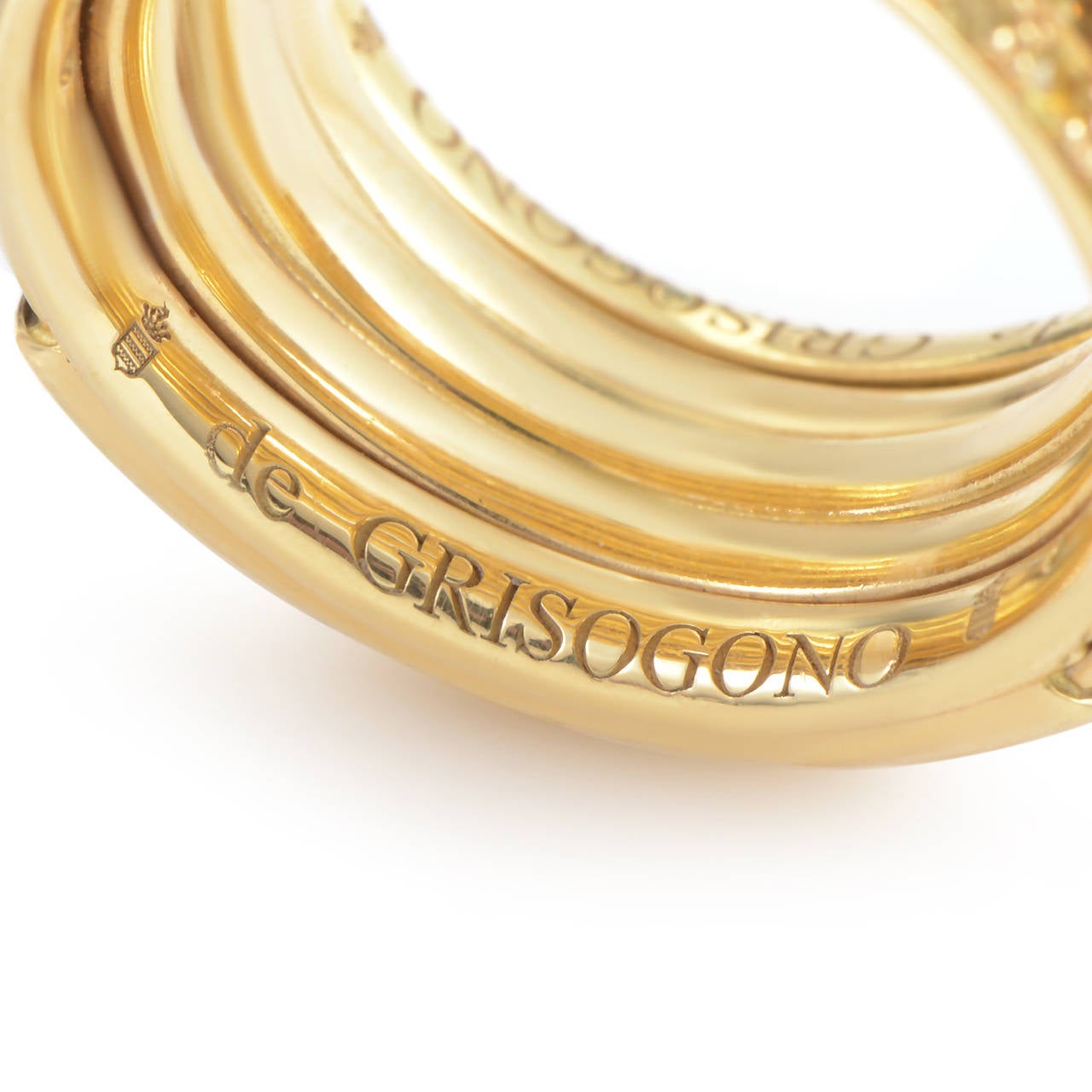 Women's de Grisogono Allegra Yellow Sapphire Diamond Gold Band Ring