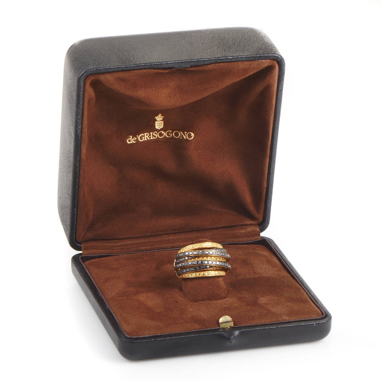 de Grisogono Allegra Yellow Sapphire Diamond Gold Band Ring 1