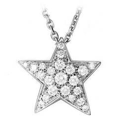 Chanel Comete White Gold Diamond Pendant Necklace