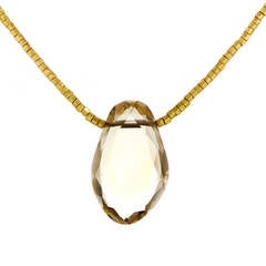 Vintage H. Stern White Topaz Gold Pendant Necklace