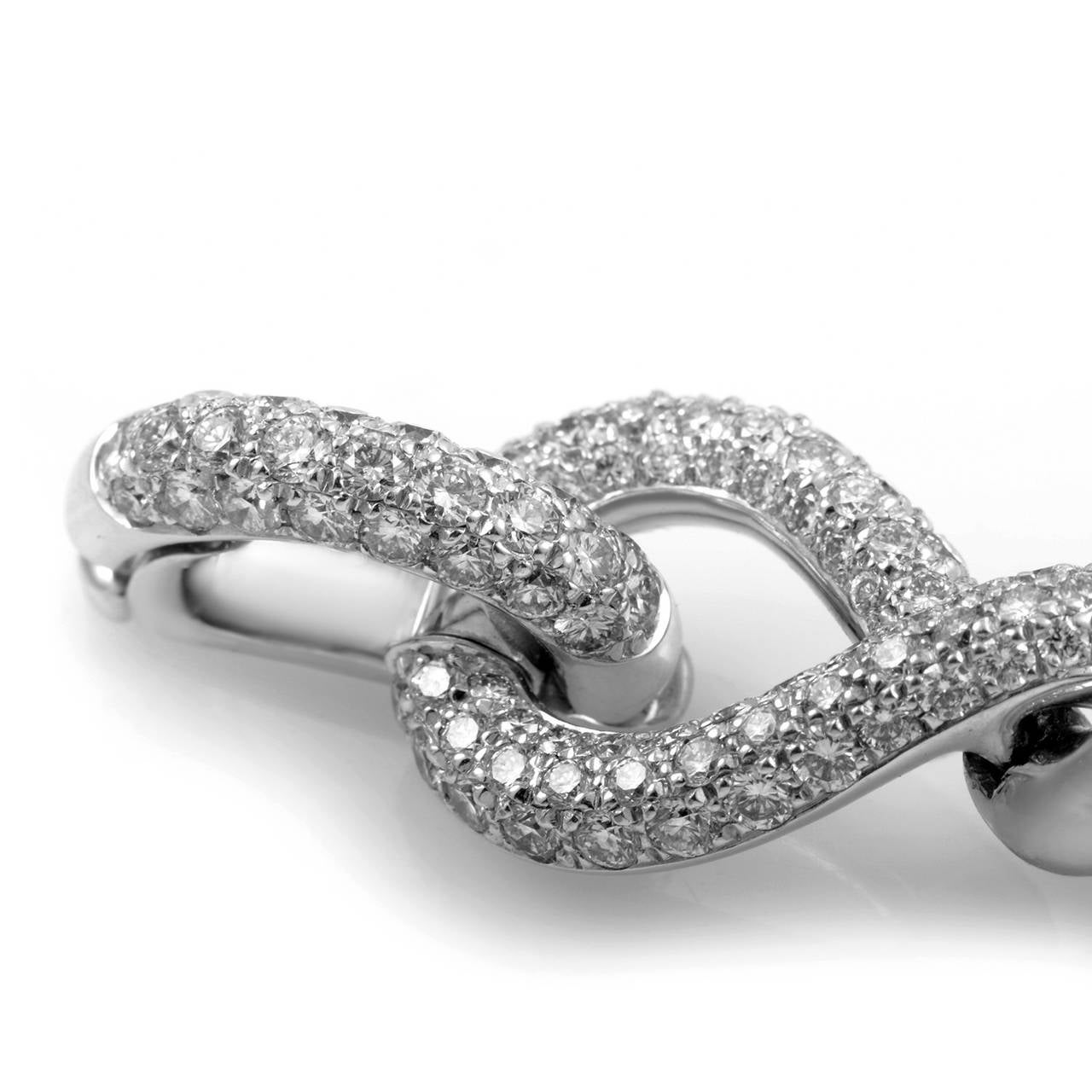 Women's Hermes Diamond Gold Cable Bracelet