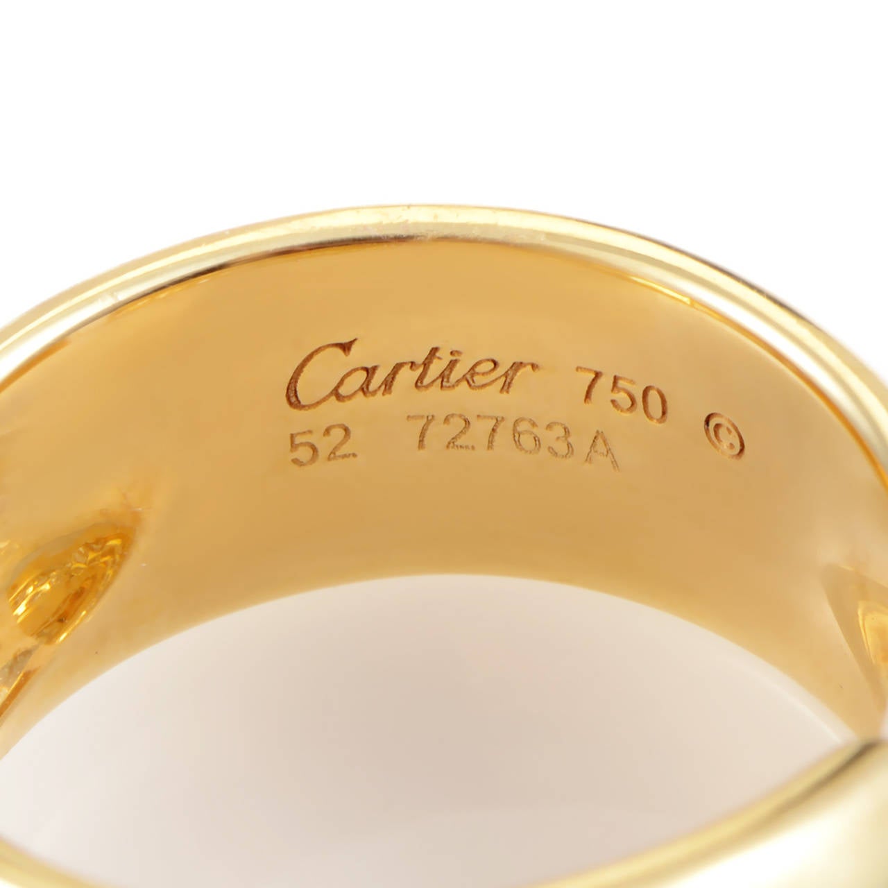 Cartier Split Diamond Gold Band Ring In Excellent Condition In Southampton, PA