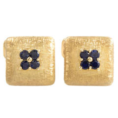 Van Cleef & Arpels Antique Gemstone Gold Flower Cufflinks