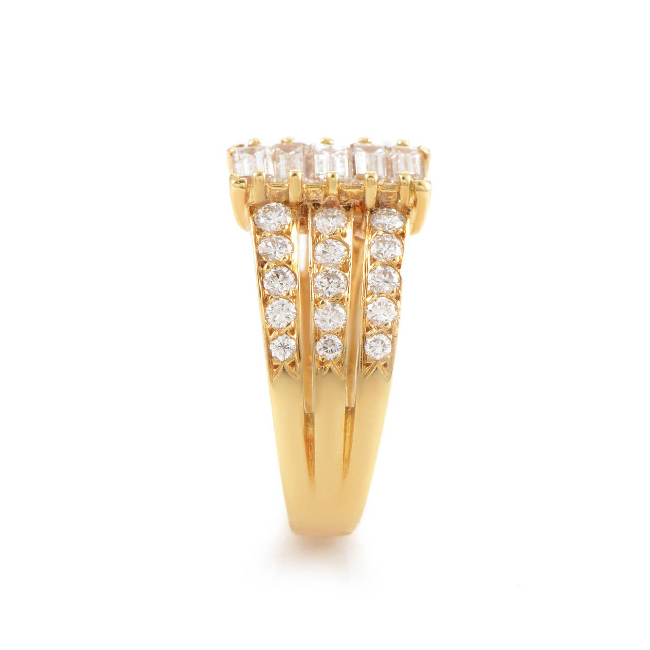 Van Cleef & Arpels Multi-Band Diamond Gold Ring In Excellent Condition In Southampton, PA