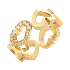 Cartier C Herz von Cartier Diamant Gelbgold Ring