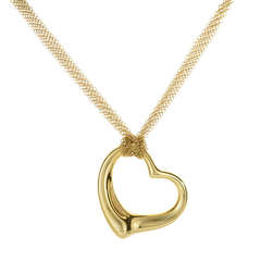 Tiffany & Co. Elsa Peretti Yellow Gold Open Heart Pendant