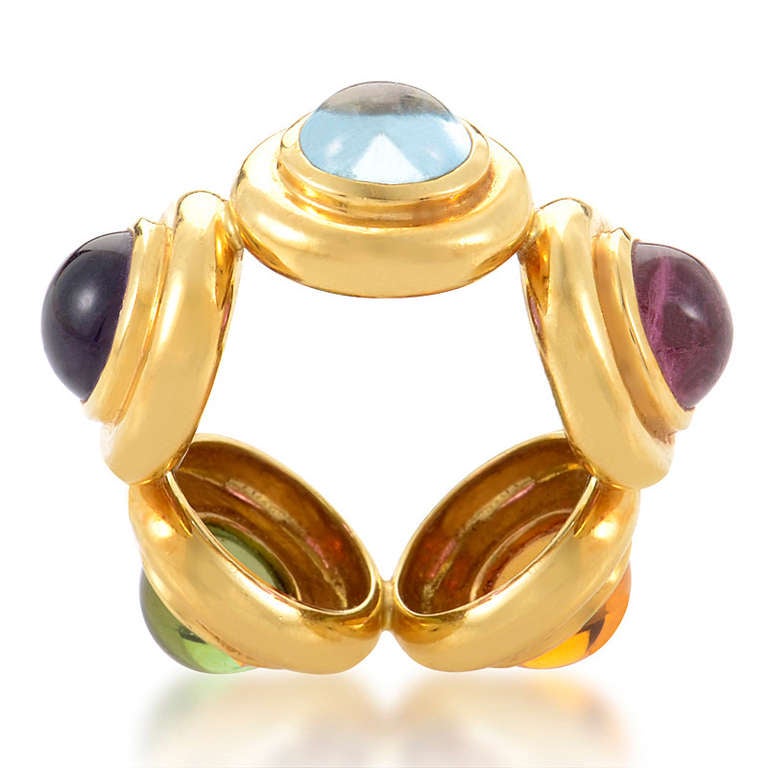 Tiffany & Co. Paloma Picasso Yellow Gold Gemstone Band Ring