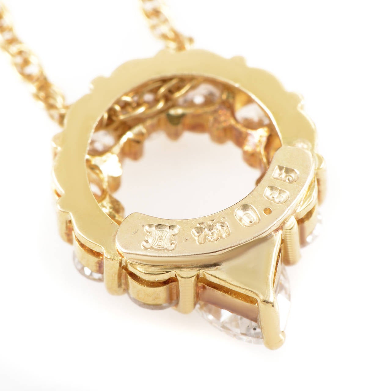 Celine Diamond Gold Pendant Necklace 1