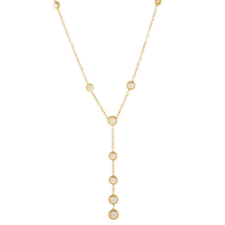 Cartier Diamond Yellow Gold Necklace