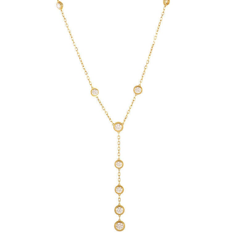 Cartier Diamond Yellow Gold Necklace