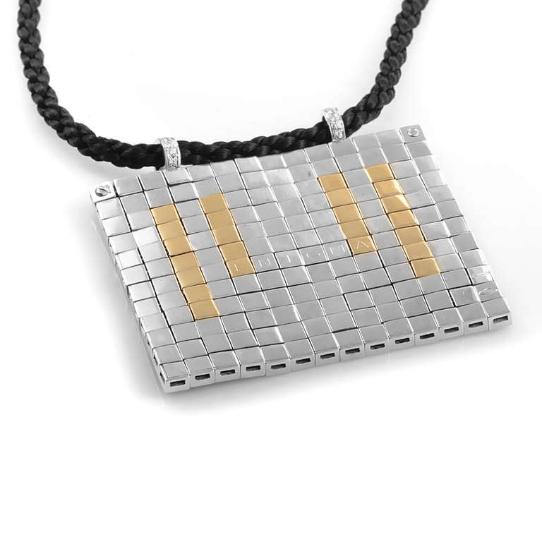 Bulgari Enigma Gemstone Diamond Multi Gold Eagle Pendant Necklace In New Condition In Southampton, PA