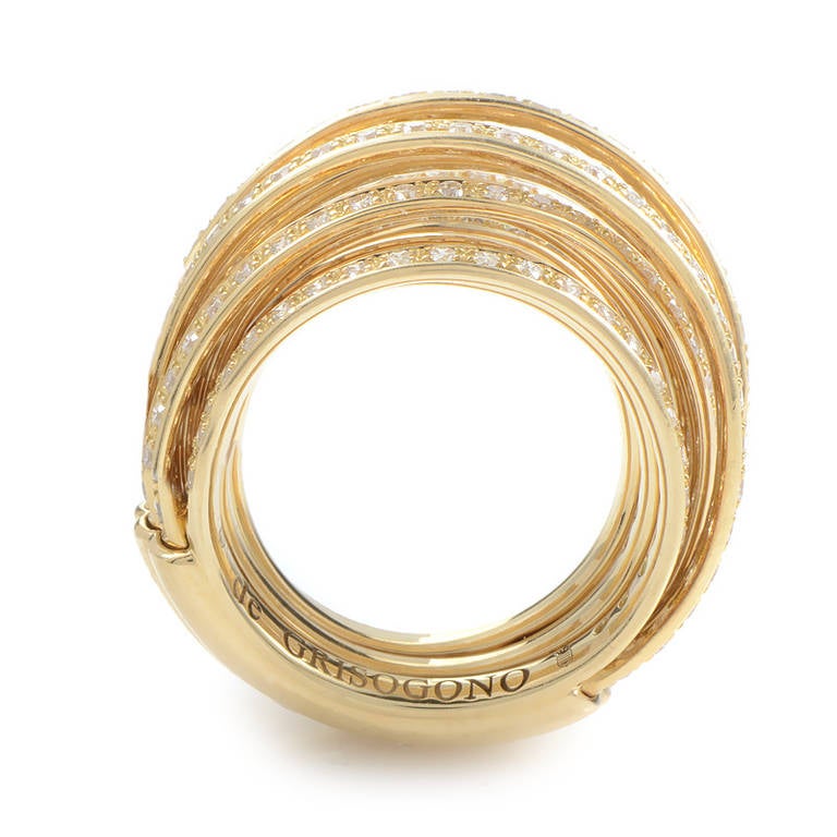 de Grisogono Allegra Yellow Gold Earring and Ring Set at 1stdibs